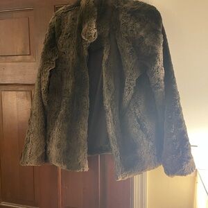 Betsey Johnson Cozy Teddy Jacket in Brown